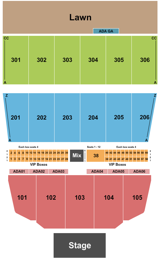 Maine Savings Amphitheater Jerry Seinfeld Seating Chart